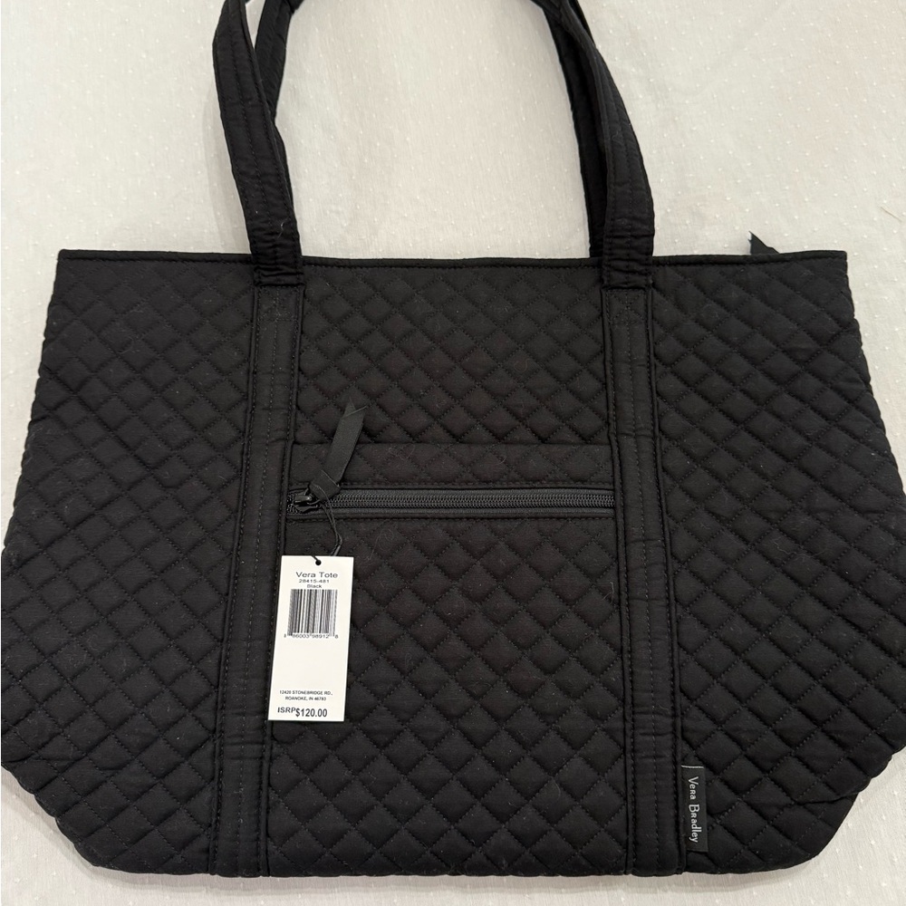 Vera Bradley Classic Black Quilted Tote